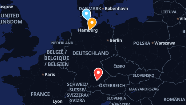 Map of company locations