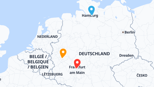 Map of company locations