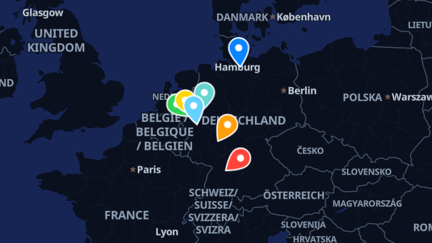 Map of company locations