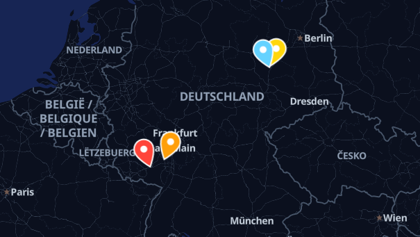 Map of company locations
