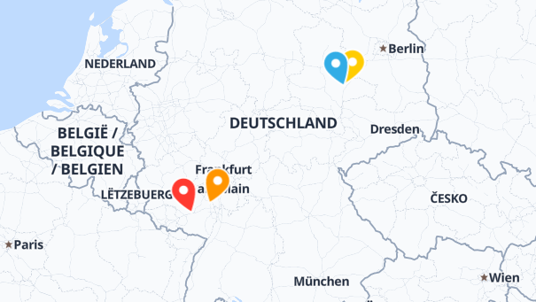 Map of company locations