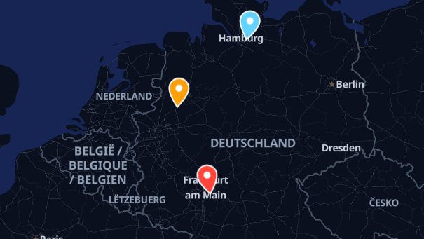 Map of company locations
