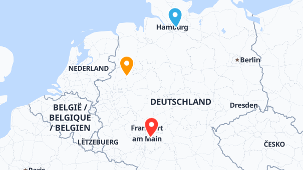 Map of company locations