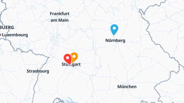 Map of company locations