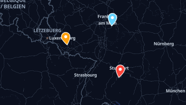 Map of company locations