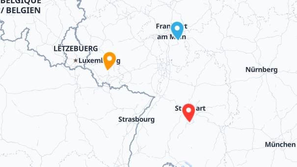 Map of company locations