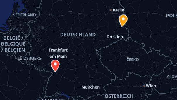 Map of company locations