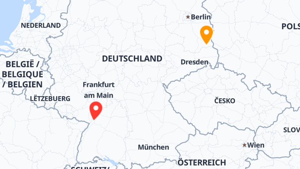 Map of company locations
