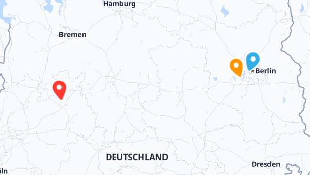 Map of company locations