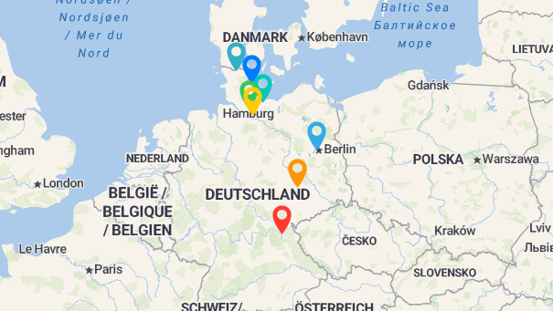 Map of company locations