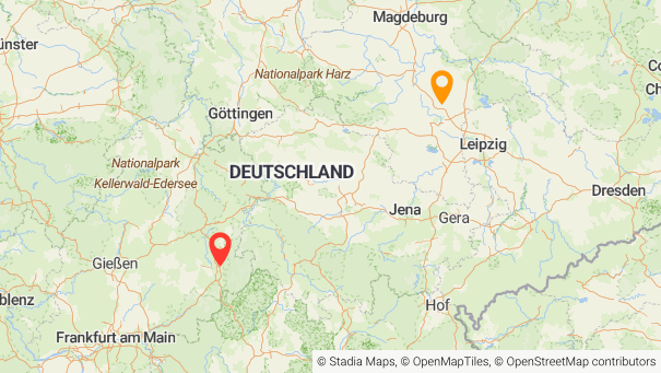 Map of company locations