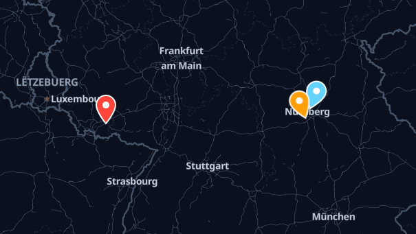 Map of company locations
