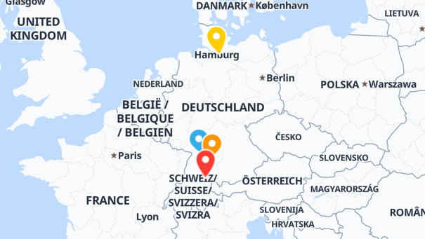 Map of company locations