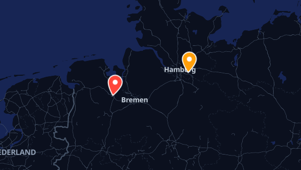 Map of company locations