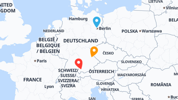 Map of company locations