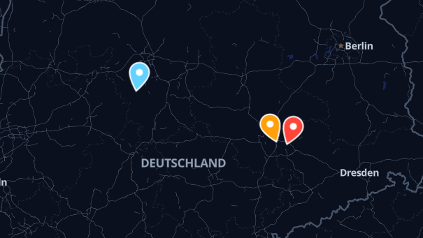 Map of company locations