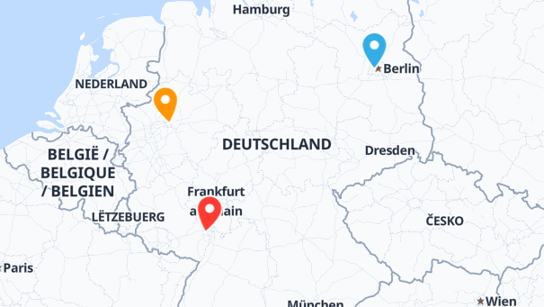 Map of company locations