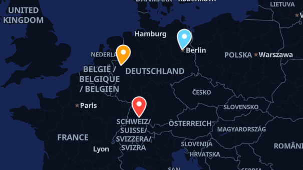 Map of company locations