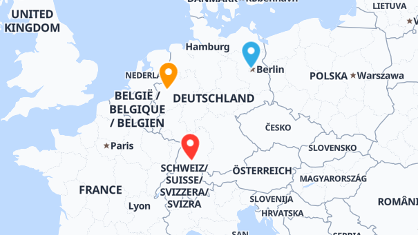 Map of company locations