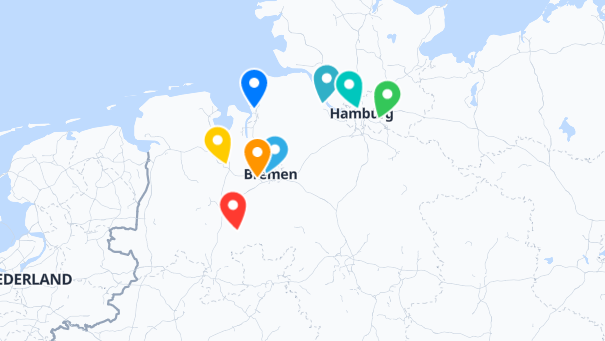 Map of company locations