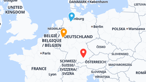Map of company locations