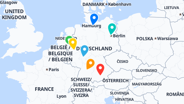 Map of company locations