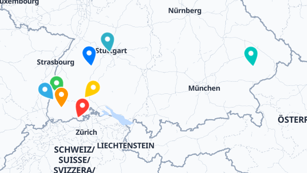Map of company locations