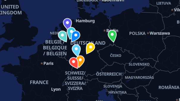 Map of company locations