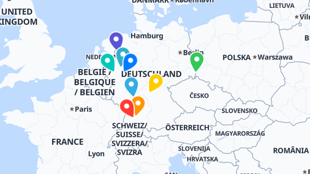 Map of company locations