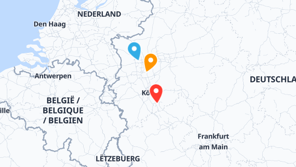 Map of company locations