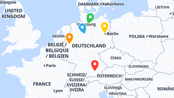 Map of company locations