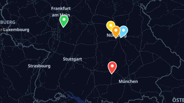 Map of company locations