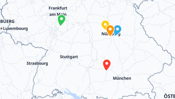Map of company locations