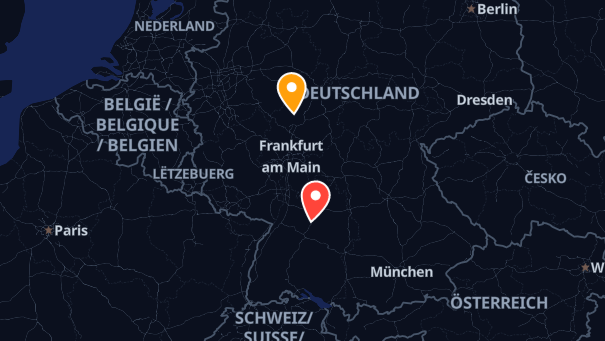 Map of company locations