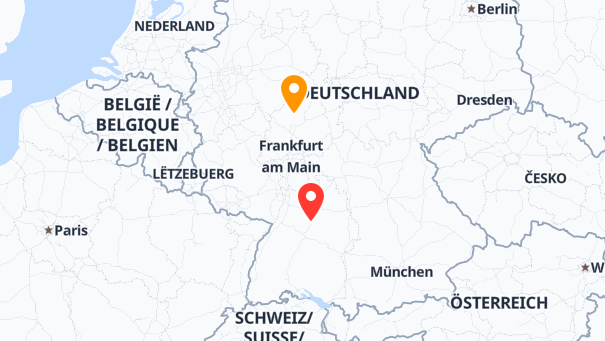 Map of company locations