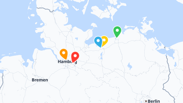 Map of company locations