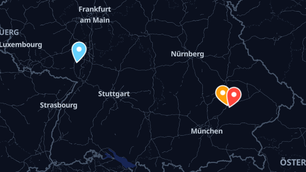Map of company locations