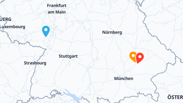 Map of company locations
