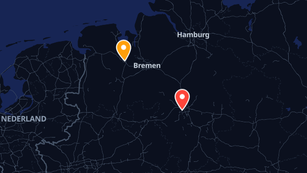 Map of company locations