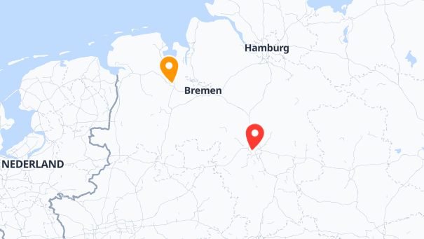 Map of company locations