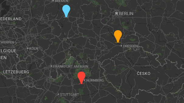 Map of company locations