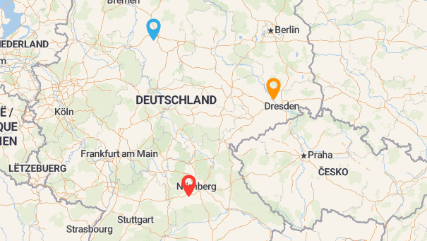 Map of company locations