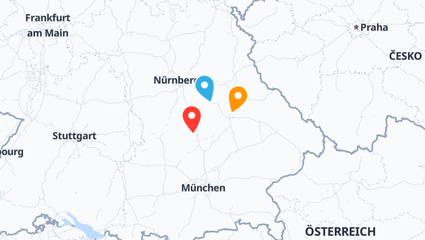 Map of company locations