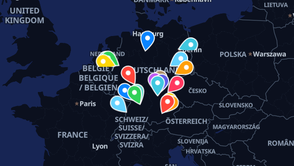 Map of company locations