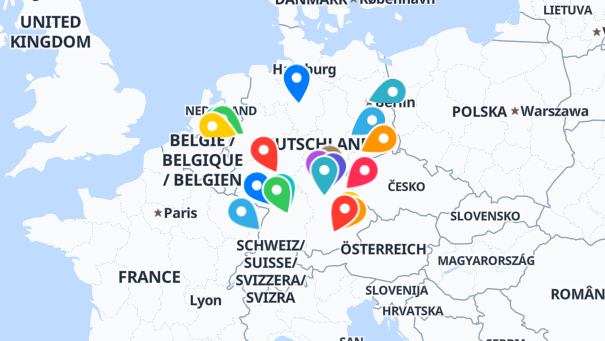 Map of company locations