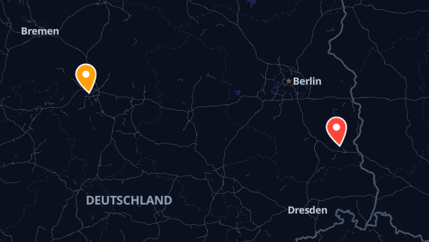Map of company locations