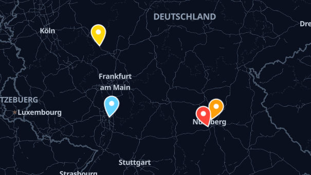 Map of company locations