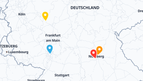 Map of company locations