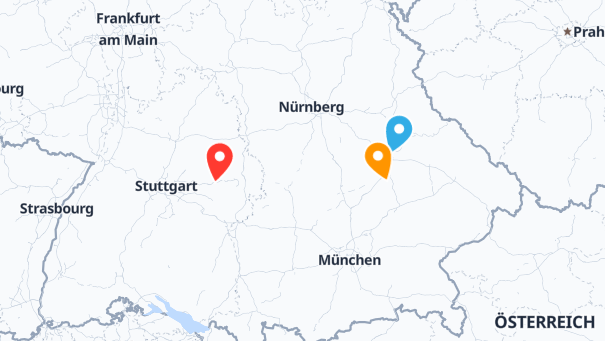 Map of company locations