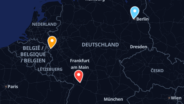 Map of company locations